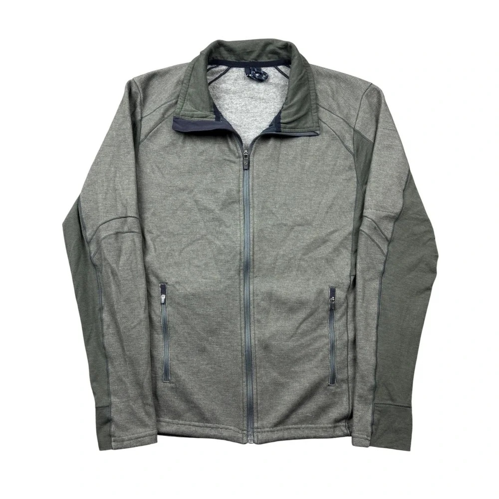 Kuhl Aktivator Zip Fleece Jacket Mens Medium Olive Green Outdoors Performance